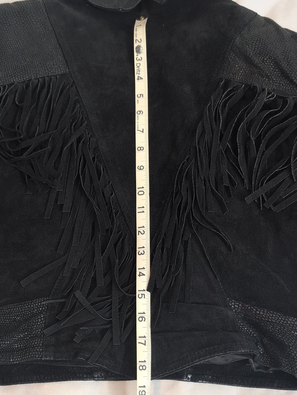 Vintage Adler Black Leather Fring Moto Style Jacket size Small - Picture 15 of 15